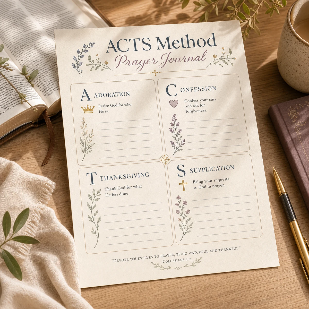 ACTS Method Prayer Journal