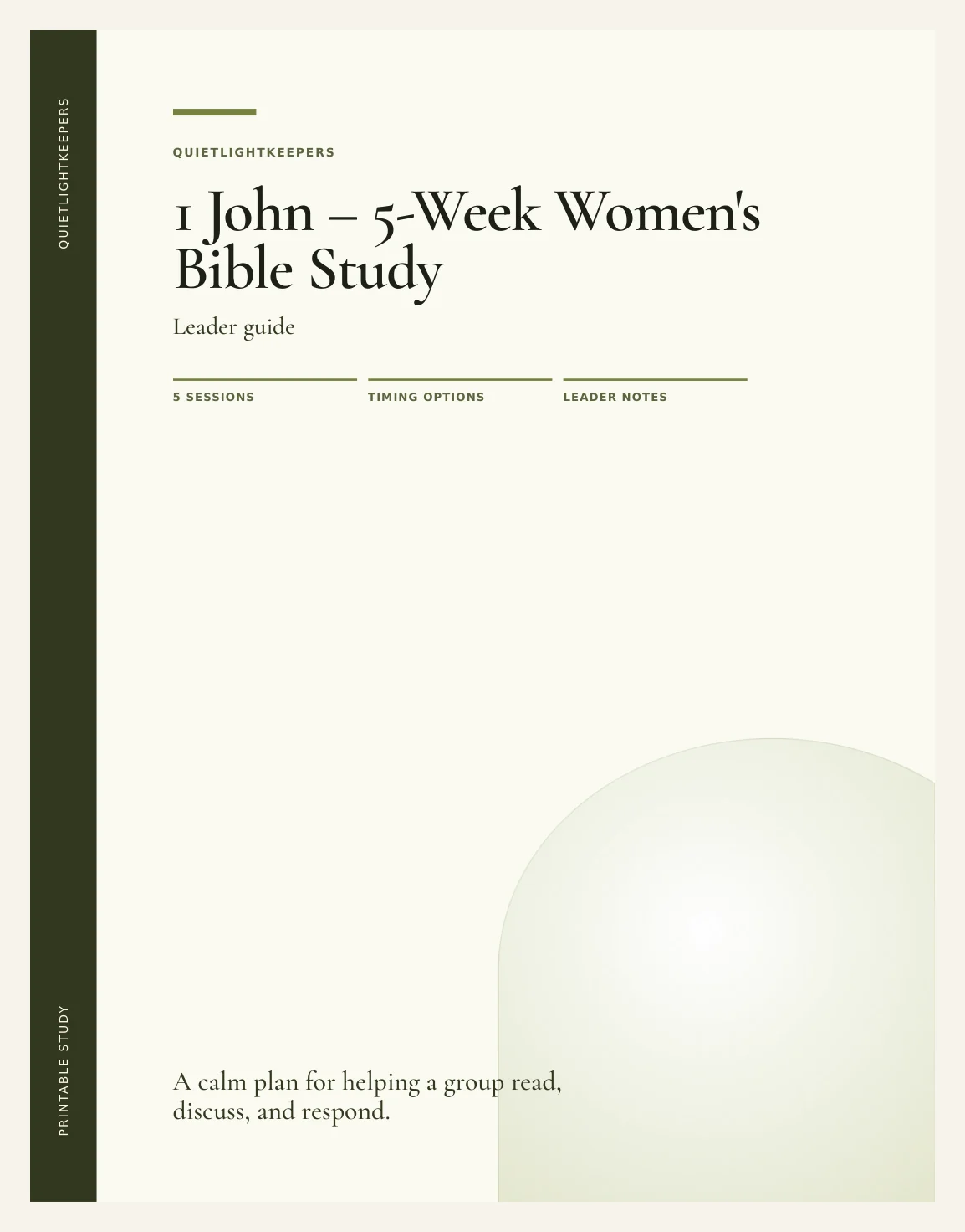 1 John — 5-Week Women's Bible Study — Preview page 1