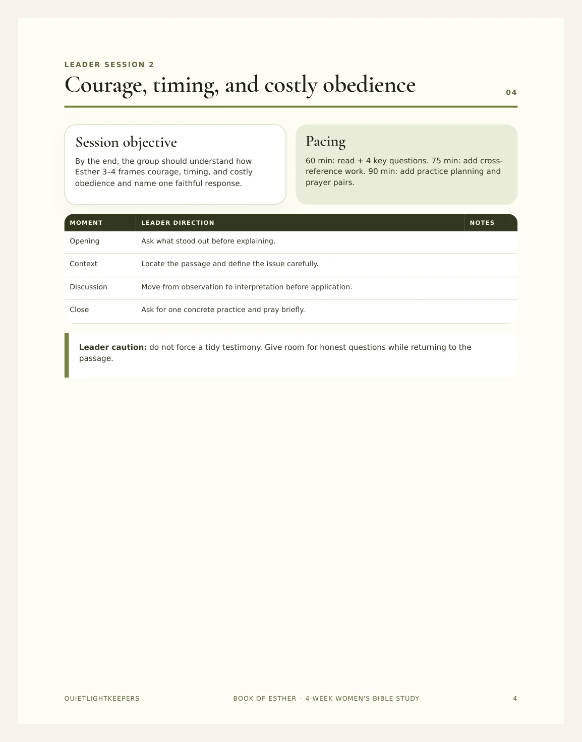 Book of Esther — 4-Week Women's Bible Study — Preview page 2