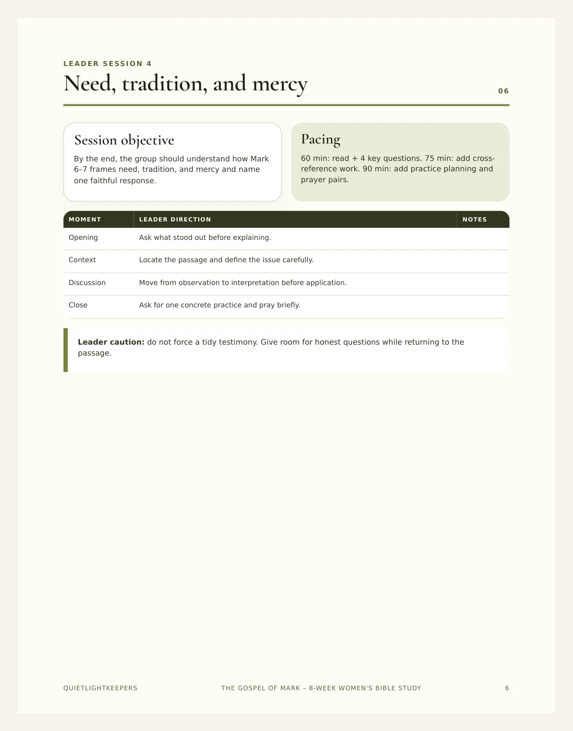 The Gospel of Mark — 8-Week Women's Bible Study — Preview page 2
