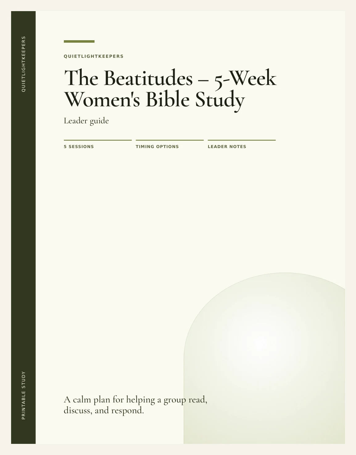 The Beatitudes — 5-Week Women's Bible Study — Preview page 1
